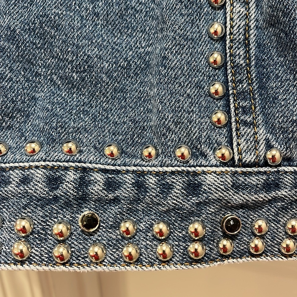 NWT NFL G-III 4her Carl Banks Game Ball Denim Jacket Indianapolis Colts patches - Picture 9 of 13
